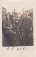 AK Foto Deutsche Soldaten Beim Stellungsbau - 1915 (68404) - War 1914-18