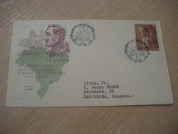 CTT SIR 1954 Manuel De Nobrega Founder SAO PAULO Brasil City FDC Cancel Cover PORTUGAL - Storia Postale