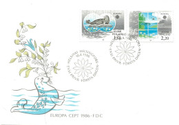 Finland   1986 Europe: Nature Conservation And Environmental Protection, Mi 985-986    FDC - Cartas & Documentos