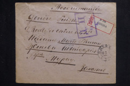 RUSSIE - Enveloppe En Recommandé De Odessa Pour La Suisse En 1917, Affranchissement Au Dos - L 151089 - Cartas & Documentos
