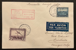 Liaison Aérienne Belgique Congo Décembre 1930 - Affr. OBP 313 'Chateau De Bouillon' + PA 5 Obl. BRUXELLES 1 BRUSSEL *** - Briefe U. Dokumente