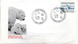 FDC  GREENLAND, Polar Bear     /     GROENLAND  Lettre De Première Jour, L`ours Polaire   1976 - Orsi