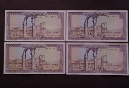 BANKNOTE MONEY PAPER لبنان LEBANON LIBAN 1978 10 LL FDS 4 Pieces Number Sequence. - Lebanon