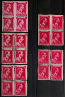 België, 1940, Nr 528, 5 Kleurnuances, Blok Van 4, Postfris ** - 1931-1960