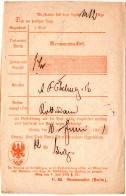 Preussen 1861, Postschein V. Berlin F. Einen Reko-Brief N. Rotterdam, NL. - Covers & Documents