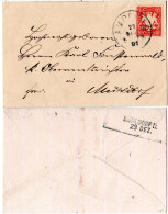 Bayern 1891, K1 AMPFING Auf Brief M. 10 Pf. U. Aushilf-L2 MÜHLDORF Als Ank.Stpl. - Lettres & Documents