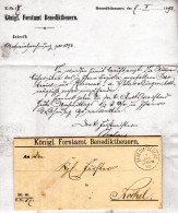 Bayern 1892, K1 BENEDIKTBEUERN Auf Forstamt Vordruck Brief N. Kochel  - Lettres & Documents