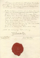 1882, Siegel "Jesus Christus Macht Wasser Zu Wein" Auf Norwegen Dokument - Vinos Y Alcoholes