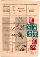 DDR 1952, 7 Marken F. Gebühren Auf Seite Eines Posteinlieferungsbuches V. Loitz - Lettres & Documents