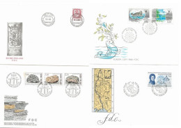 Finland   1986 8 FDC Issued 1986  - Stamps, Booklet, Bloc  -  981-992, Bloc 2, 1002-1004   FDCs - Brieven En Documenten