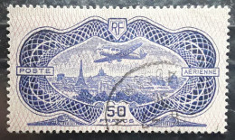 France Poste Aérienne 1936, Yvert No 15 , 50 F Outremer Burele, Obl TTB Cote 400 Euros - 1927-1959 Gebraucht