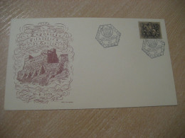 LEIRIA 1954 I Expo Filatelica Castle Chateau Cancel Cover PORTUGAL - Lettres & Documents