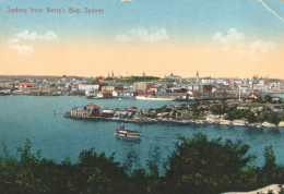 Berry's Bay Sydney Harbour Ship Old Australian Rare Postcard - Sydney