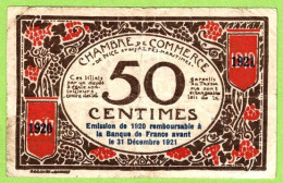 FRANCE / CHAMBRE De COMMERCE / NICE - ALPES MARITIMES / 50 CENTIMES / 1917 - 1921 SURCHARGE 1920 - 1921 / N° 17466 - Cámara De Comercio