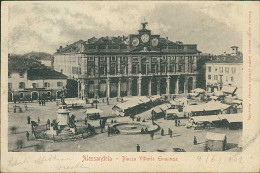 ALESSANDRIA - PIAZZA VITTORIO EMANULE - EDIZIONE GANDINI - SPEDITA 1902 (20528) - Alessandria