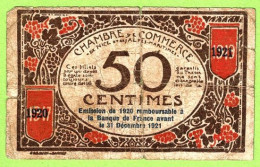 FRANCE / CHAMBRE De COMMERCE / NICE - ALPES MARITIMES / 50 CENTIMES / 1917 - 1921 SURCHARGE 1920 - 1921 / N° 00374 - Camera Di Commercio