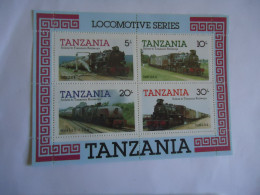 TANZANIA   MNH SHEET   STAMPS     TRAINS TRAINS - Trenes