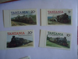 TANZANIA MNH 4   STAMPS     TRAINS - Trenes