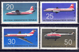 DDR 1969 - Flugzeuge (I), Nr. 1524 - 1527, Postfrisch ** / MNH - Ungebraucht