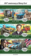 Sierra Leone  2023 160th Anniversary Of Henry Ford. (445a09) OFFICIAL ISSUE - Cars