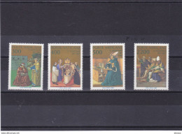 VATICAN 1987 Saint Augustin, Peintures De Gozzoli, Raphaël, Gentile Yvert 802-805 NEUF** MNH Cote 7,50 Euros - Ongebruikt