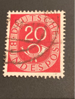 Briefmarke Deutschland 20 Pfennig 1951 Michel 130 Gestempelt - Oblitérés