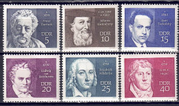 DDR 1970 - Persönlichkeiten (IV), Nr. 1534 - 1539, Postfrisch ** / MNH - Neufs