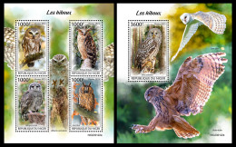 Niger  2023 Owls. (122) OFFICIAL ISSUE - Eulenvögel