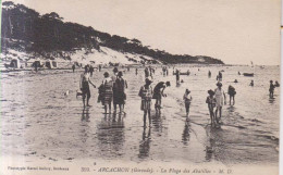 Arcachon La Plage Des Abatilles Carte Postale Animee - Arcachon