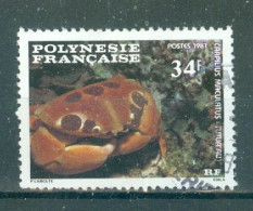 POLYNESIE - N°275 Oblitéré.  - Faune Marine. Crustacés. - Used Stamps