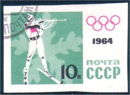 773 Russie Biathlon Tir Shooting Non Dentelé Imperforate Stamp 1964 (RUK-336) - Hiver 1984: Sarajevo