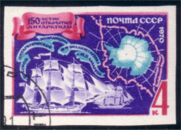 773 Russie Bateau Ship Boat Antarctic Map Carte Antarctique Imperforate Non Dentelé (RUK-100) - Schiffe