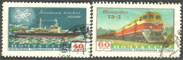 772 Russie 1959 Atomic Ice-breaker Brise-glace Locomotive Diesel (RUC-299) - Used Stamps