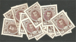 771 Russie 7k Brown 1913 14 Stamps For Study Tsar Tzar Nicholas II MH * Neuf (RUZ-368) - Nuevos