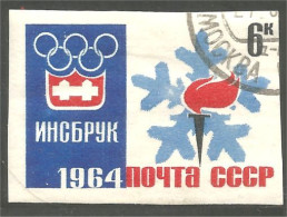 773 Russie 1964 Olympic Flame Innsbruck Imperforate Non Dentelé (RUK-677) - Hiver 1964: Innsbruck