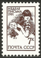773 Russie 1991 Letter Writing Week MNH ** Neuf SC (RUK-609a) - Usati