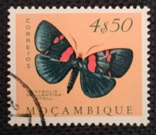 MOZPO0402UF - Mozambique Butterflies - 4$50 Used Stamp - Mozambique - 1953 - Mosambik