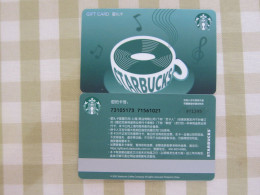 China 2023 Starbucks Card,cup And Music - Gift Cards