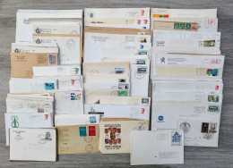 Lot De 220 Enveloppes Covers Cachets Flammes Origine Belgique à Trier - Storia Postale