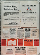 Ordre De Mobilisation 1914 - Documents Historiques