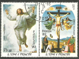 788 Sao Tome Principe Tableau Religieux Religious Painting Raphael Rafael Crucifiction Crucifixion Kreuzigung (SAO-25a) - São Tomé Und Príncipe