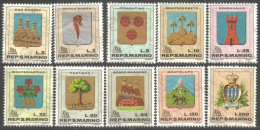 786 San Marino Coat Of Arms Armories Blason Wappen MNH ** Neuf SC (SAN-133a) - Unused Stamps