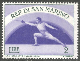 786 San Marino Escrime Fencing Fechten Esgrima Scherma MH * Neuf (SAN-105) - Fencing