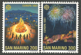 786 San Marino Europa 1981 Bonfire Feu Joie Artifice Feuer MNH ** Neuf SC (SAN-104d) - 1981