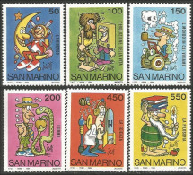 786 San Marino Moon Lune Television Tabac Tobacco Reptile Candle Bougie MNH ** Neuf SC (SAN-94) - Ohne Zuordnung