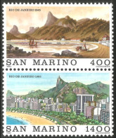 786 San Marino Exposition Philatelique Exhibition Brasiliana 83 Se-tenant MNH ** Neuf SC (SAN-89) - Philatelic Exhibitions