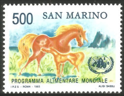 786 San Marino Cheval Horse Pferde Alimentation Food Program MNH ** Neuf SC (SAN-90) - Alimentation