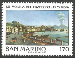 786 San Marino Exposition Philatelique Exhibition Naples 1980 MNH ** Neuf SC (SAN-74b) - Philatelic Exhibitions