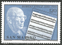 786 San Marino Robert Stolz Composer Compositeur MNH ** Neuf SC (SAN-77b) - Musik