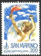 786 San Marino Human Rights Declaration Droits Homme MNH ** Neuf SC (SAN-67b) - Andere & Zonder Classificatie